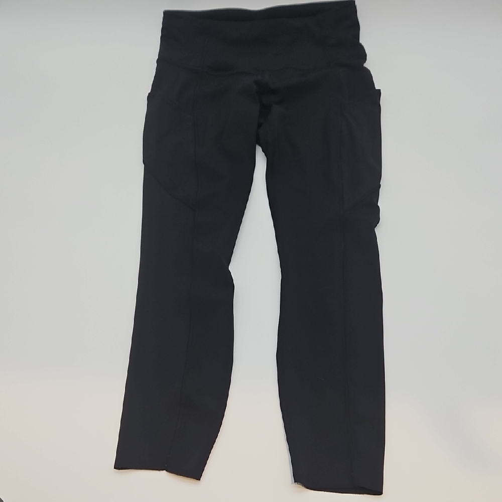 Black High-Waist Leggings with Side Pockets - Picture 1 of 1